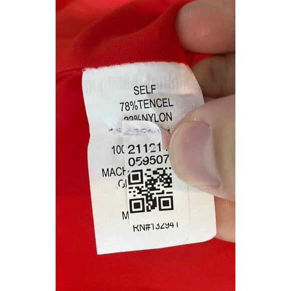 Amanda Uprichard Sleeveless Ruffle Neck Dress Size Small Women’s Red - Picture 4 of 6